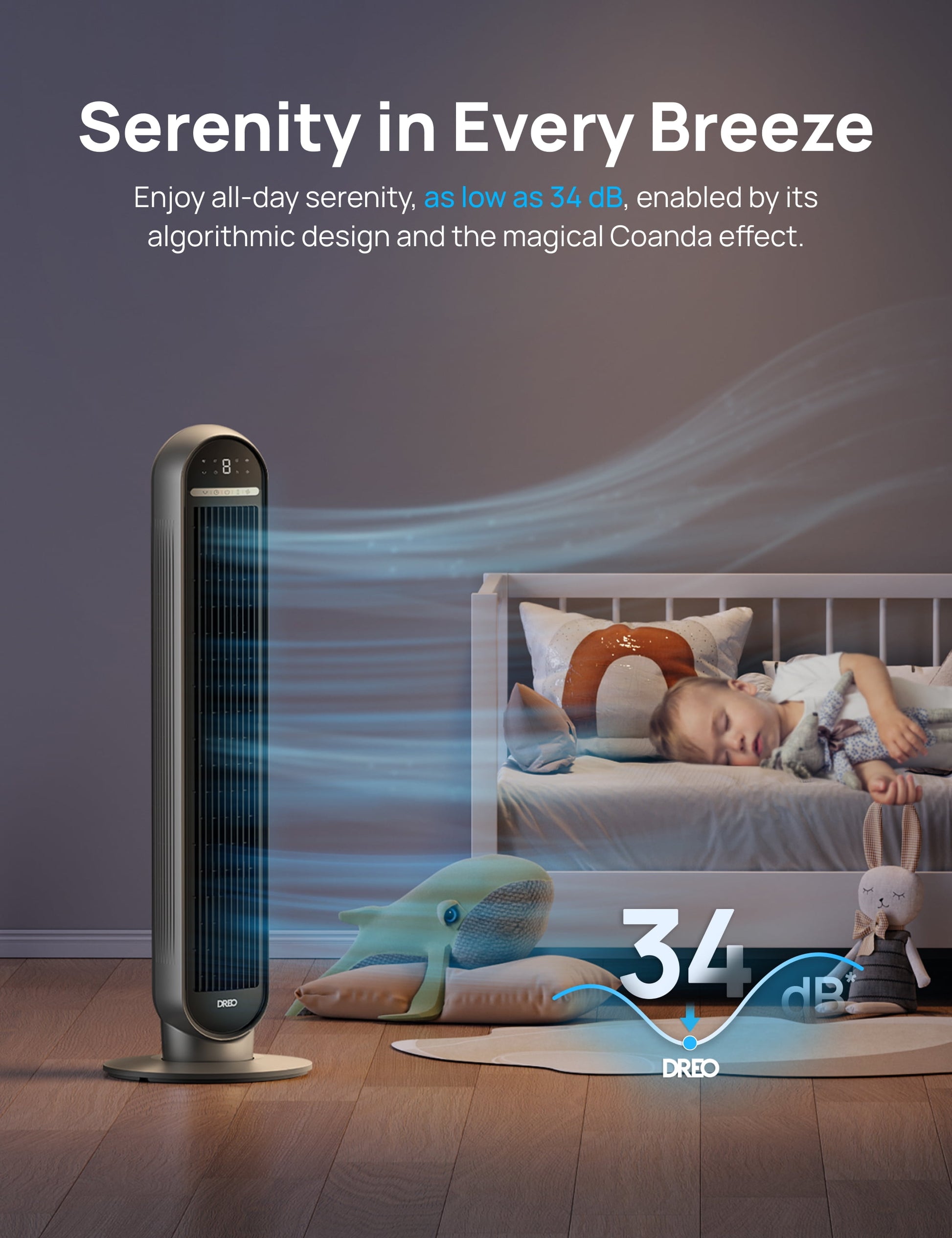 Tower Fan, 36" Floor Fans for Home, 24Ft/S Velocity Quiet, 90° Oscillating Fans with Remote, 4 Modes, 4 Speeds, 8H Timer, LED Display Standing Fan, Black Silver